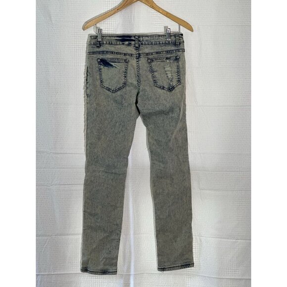 Blue Faith Y2K Women’s Patriotic American Flag Distressed Jeans Sz 9/10 - Picture 11 of 12